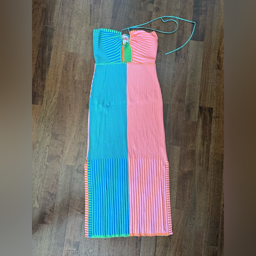Colorful midi dress